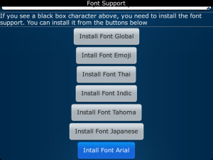 FontSupport v1.1 for BlackBerry