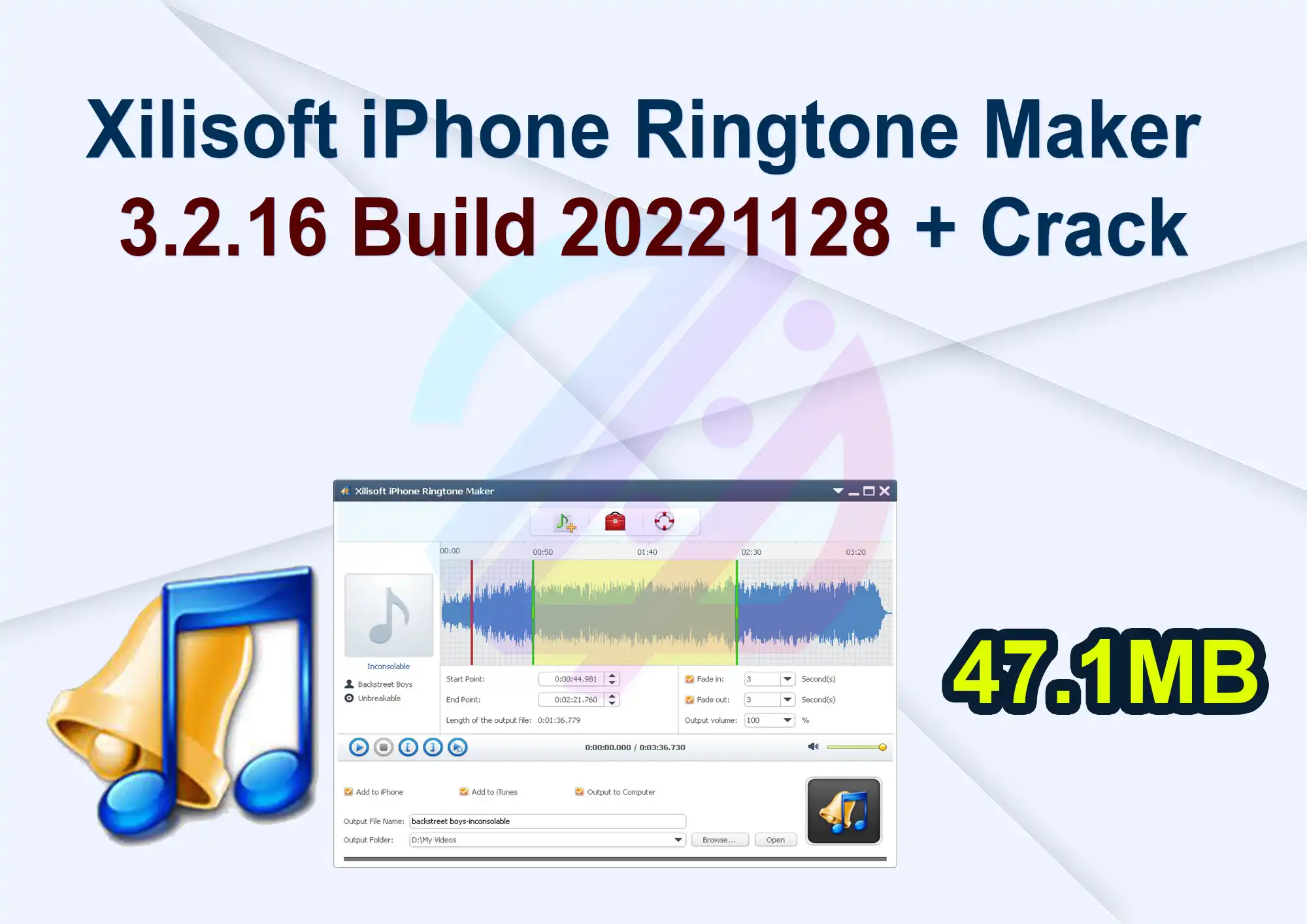 Xilisoft iPhone Ringtone Maker 3.2.16 Build 20221128 + Crack