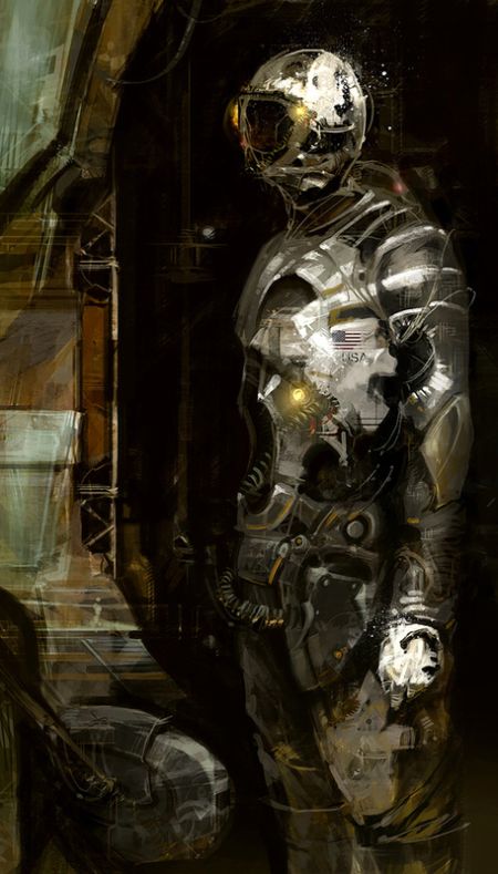 Richard Anderson flaptraps arte conceitual ilustrações pinturas games fantasia ficção científica Astronauta americano