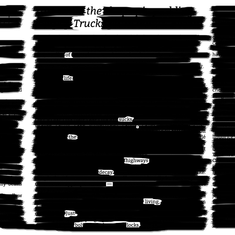 Poetry Redacted, Statements Censored