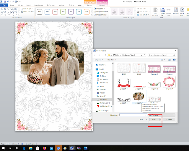 Download Template Desain Undangan Pernikahan Dengan Word