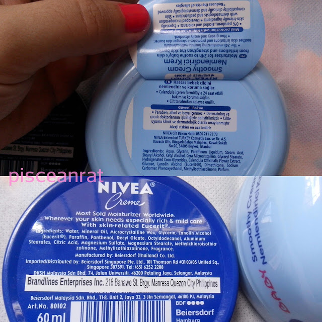 nivea creme, nivea baby smoothy, made in where, uses, beiersdorf germany,