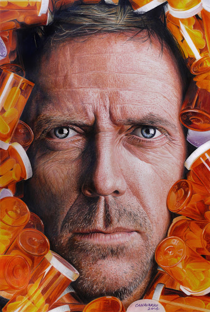 Lukisan HouseMD (Hugh Laurie) karya netro canavarro