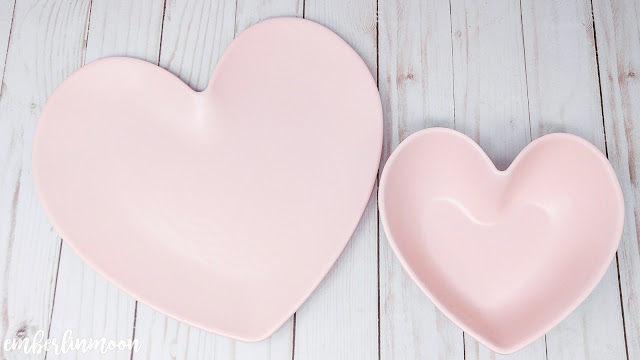 Melamine Heart Plate & Bowl Pink - Opalhouse