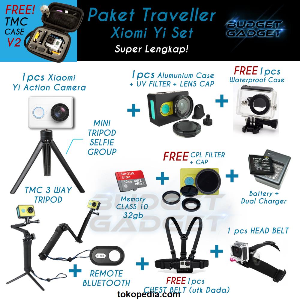 Paket Hemat Xiaomi Yi (TRAVELER) SUPER LENGKAP by