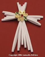 quilling quilled spreuer cross christmas ornament