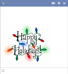 Happy Holidays Facebook Emoticon