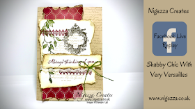 Nigezza Creates Live with Stampin' Up! Very Versailles Shabby Chic Card