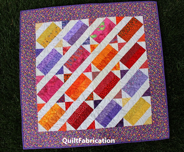 BABY QUILT-BRICK YARD BLOCK-DIAGONAL SETTING