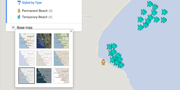 Change the style of your base map on Google My Maps