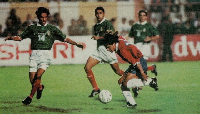 Chile y México en partido amistoso, 7 de febrero de 1996