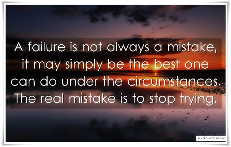 A Failure Is Not Always A Mistake