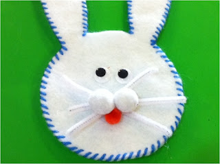 Easter Bunny Candy Pocket with face