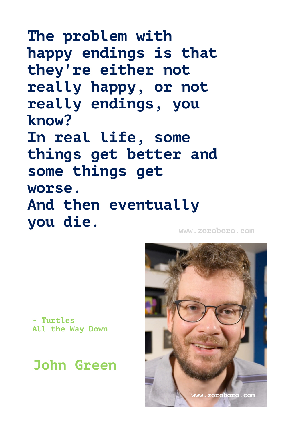 John Green Quotes, John Green Books Quotes, John Green The Fault in Our Stars, John Green Looking for Alaska, John Green Paper Towns & John Green Turtles All the Way Down Quotes, John Green Quotes.