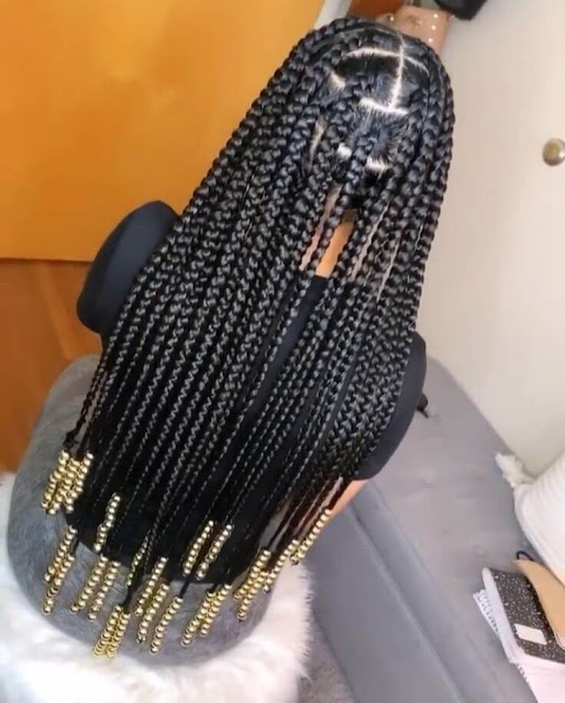 Cute Lace Front Hairstyles Braids With Beads.