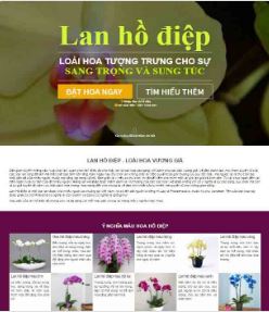 Landingpage blogspot bán hàng Hoa Lan