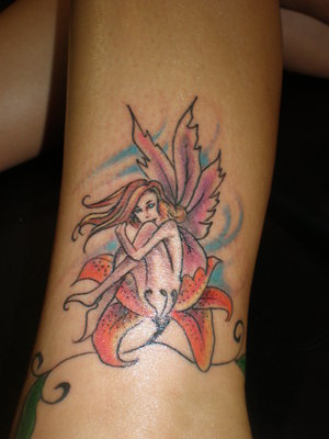 Calf Tattoo Pictures Especially Fairy Tattoo Designs With Image Calf Fairy