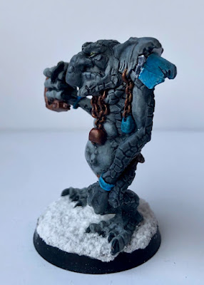 Blood Bowl Old School Troll 1 Conversion Painted with Snowbase Side 1