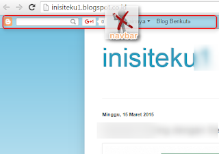 Cara menghilangkan navbar di blog