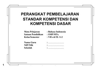 Rpp Dan Silabus Mapel Bahasa Indonesia Smp Kelas 7 8 9 Ktsp Semester 1 Dan 2 Makalah Pedia