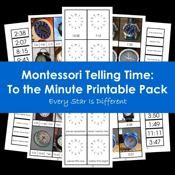 Telling time to the minute printable pack