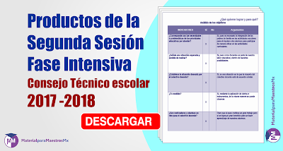 Productos contestados segunda sesión fase intensiva del consejo técnico escolar 2017- 2018 