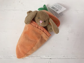 bunny in a carrot soft toy