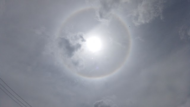 HOJE EM BOM CONSELHO TEVE ATÉ HALO SOLAR. EU VI E FOTOGRAFEI. E VOCÊ?