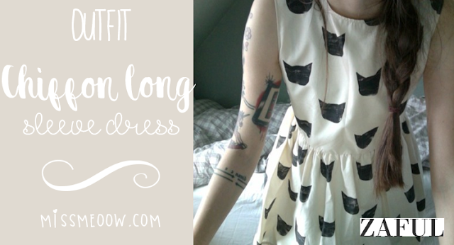 Outfit Inspiration: Chiffon long sleeve dress