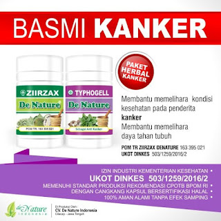 Obat Kanker de Nature Kapsul Typhogell dan Ziirzax