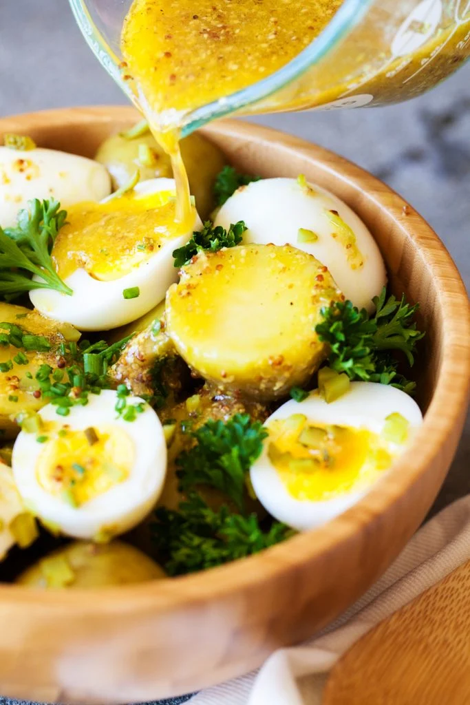 POTATO SALAD WITH 7-MINUTE EGGS AND MUSTARD VINAIGRETTE