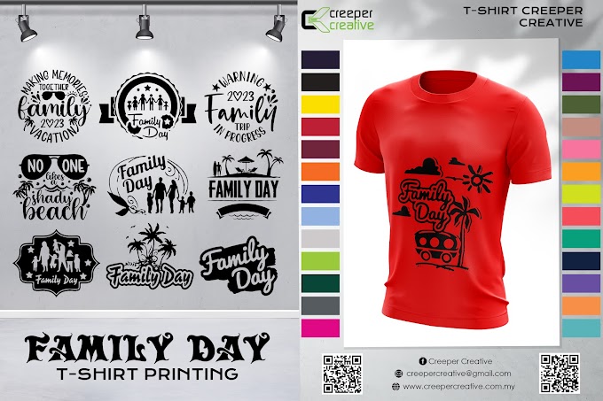 T-SHIRT PRINTING FAMILY DAY & REWANG MURAH