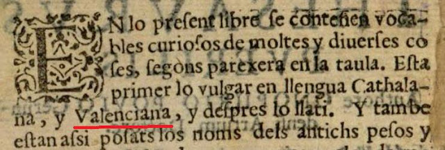 Onofre Pou: Thesaurus Puerilis, ed. 1591, valenciana, catalana, latina