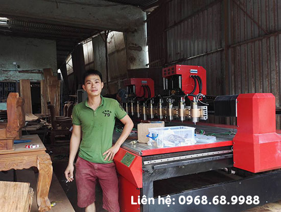 Điêu khắc tranh gỗ bằng máy khắc phù điêu cnc 3