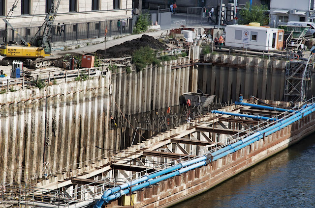 Baustelle Empfangsgebäude für die Museumsinsel, Pergamon Museum, Am Kupfergraben, Bodestraße 1-3, 10178 Berlin, 17.09.2014