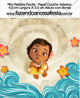 Moana Baby Free Printable Candy Bar Labels.