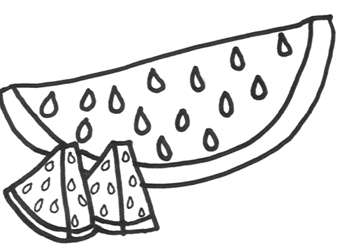 Download Free Fruit " Watermelon " Coloring sheet