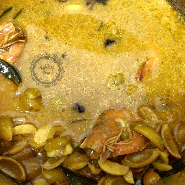 Resepi Gulai Buah Belinjau Masak Udang  cik sukα taip