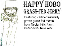 Grass-fed beef jerky sign