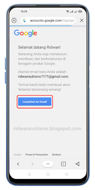 Daftar email selesai