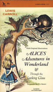 Book Cover: Alice's Adventures in Wonderland by Lewis Carroll, circa 1965, Airmont Publishing