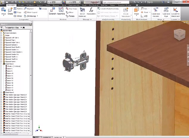 Video tutorial drawings furniture wood cabinet with 3D ...