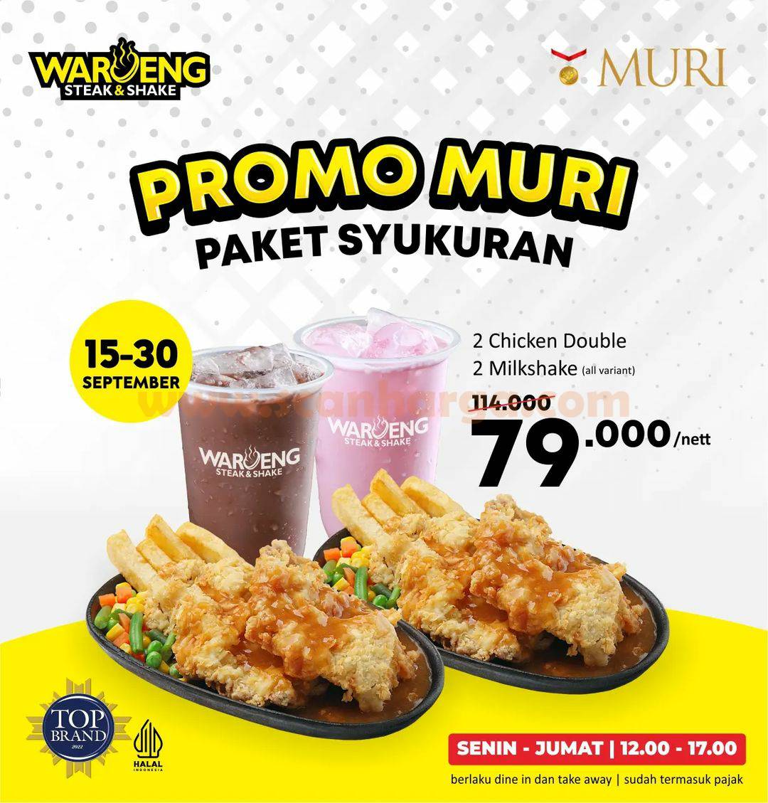Waroeng Steak & Shake Promo MURI - Harga Spesial Paket Syukuran cuma 79RB