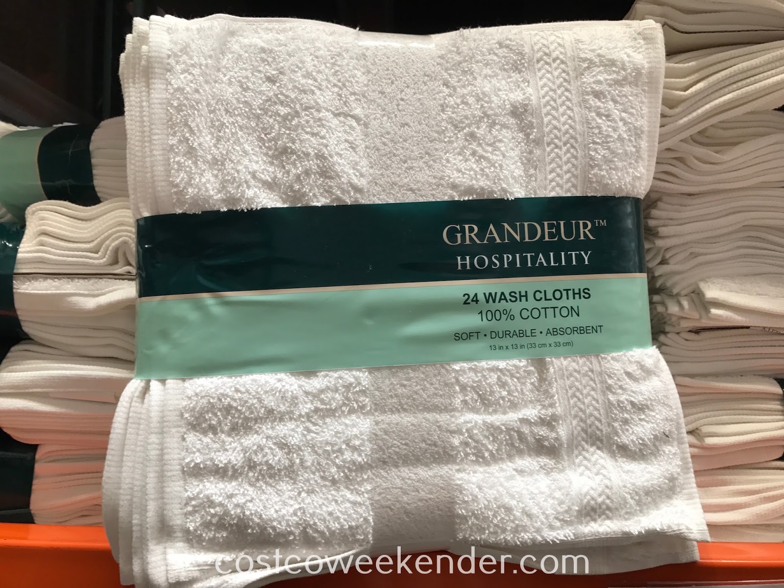 Grandeur Hospitality Luxury Hospitality Washcloths 24 Pack