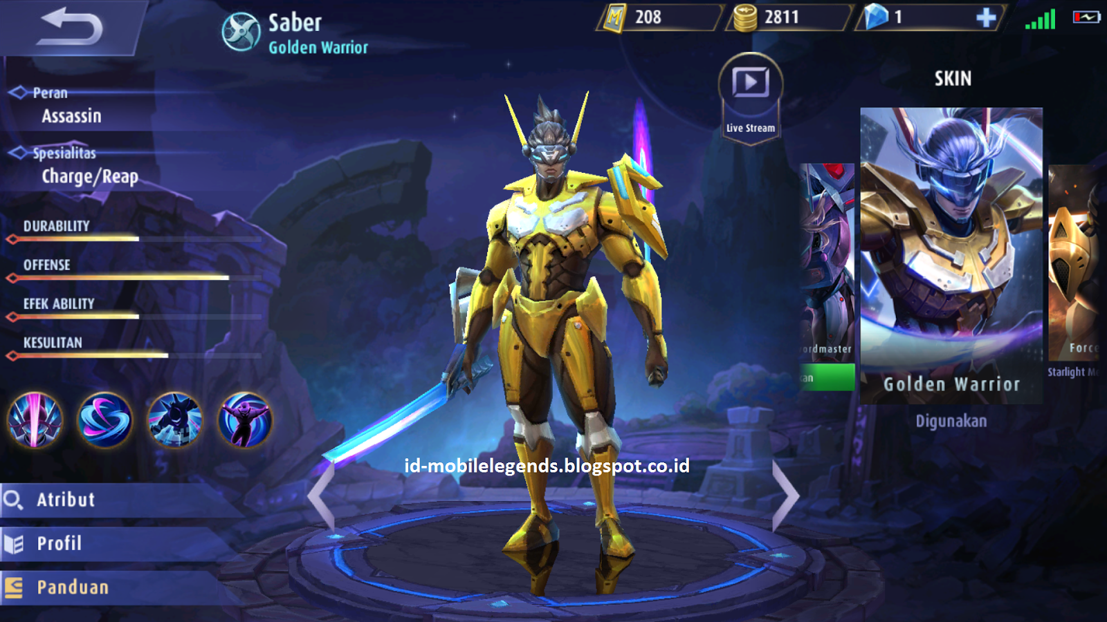 Build Item Saber Mobile Legend The Best Assassin ID MOBILELEGENDSCOM