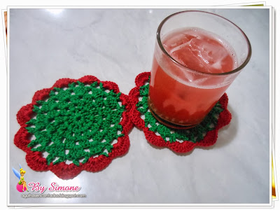 Coasters de crochê, coasters de crochê natal