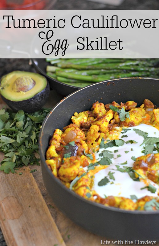 Tumeric Cauliflower Egg Skillet