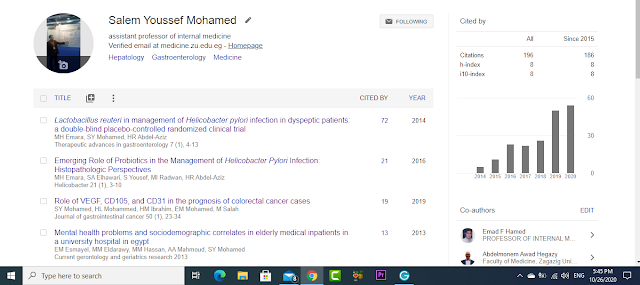 my citations on google scholar