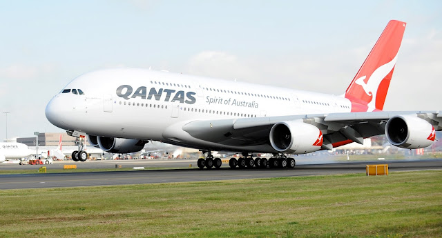 Qantas A380 First Time Landing