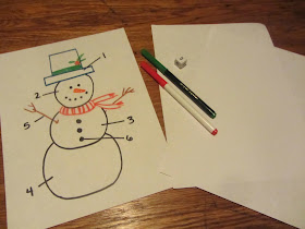 The Build a Snowman Dice Game-a simple family game to play on Christmas Eve or at a winter party. The Unlikely Homeschool